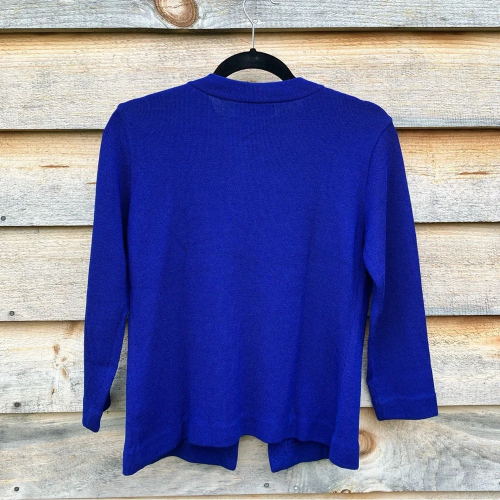 ⛓️ Beads & Chains Jones NY Navy Blue Cardigan Sweater NWOT - Picture 4 of 4